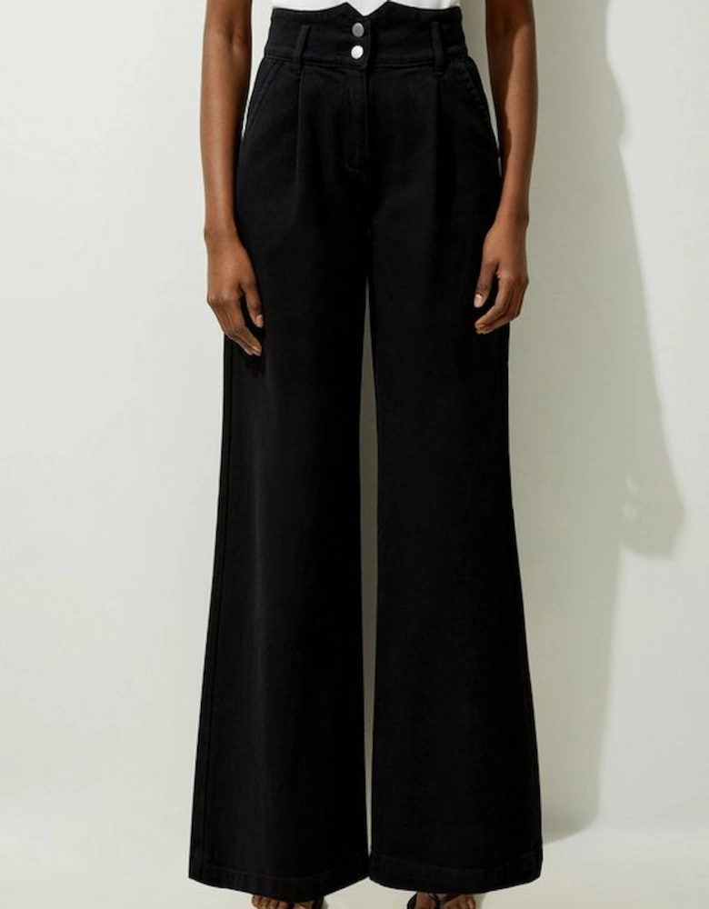 Denim Wide Leg Trousers