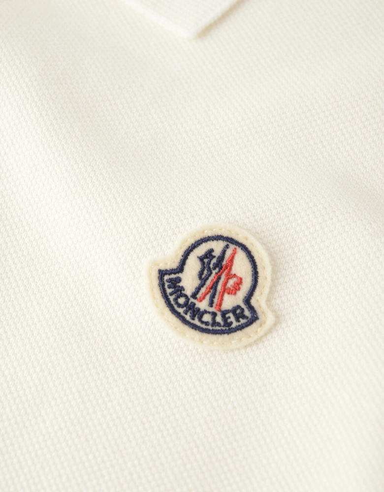 Kids Stripe Sleeve Polo Shirt White