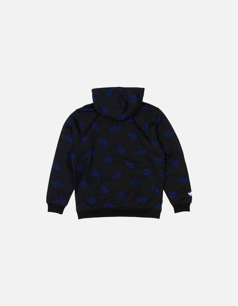 Shmoo All Over Print Hooded Sweatshirt - Black/Royal Blue