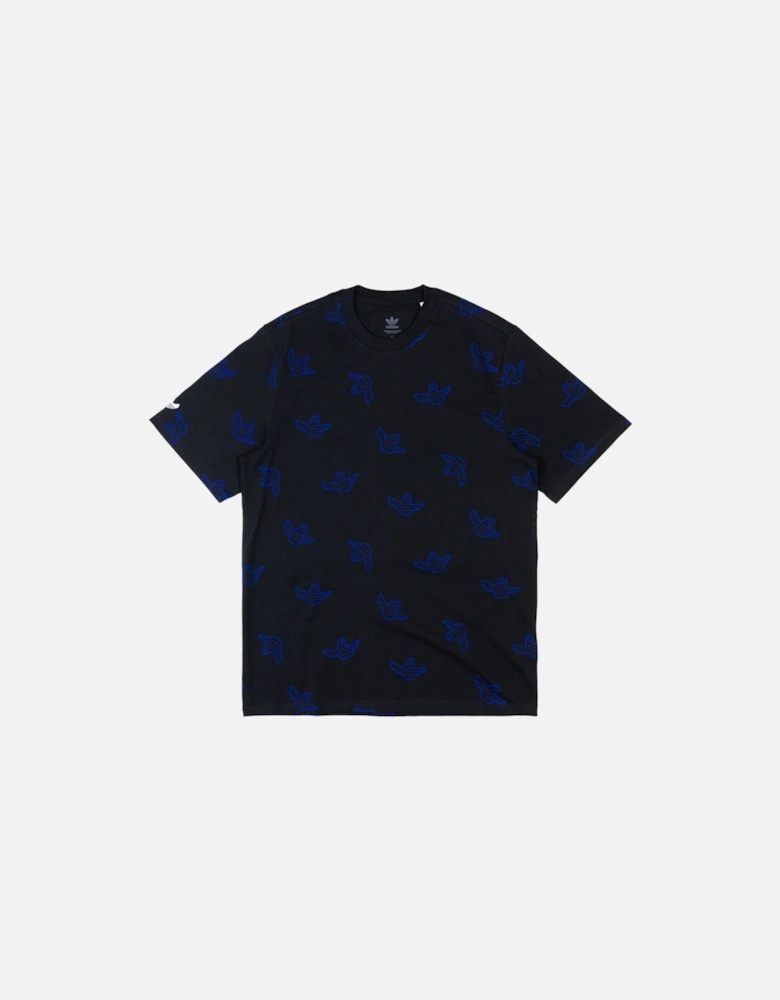 Shmoo AOP T-Shirt - Black/Royal Blue