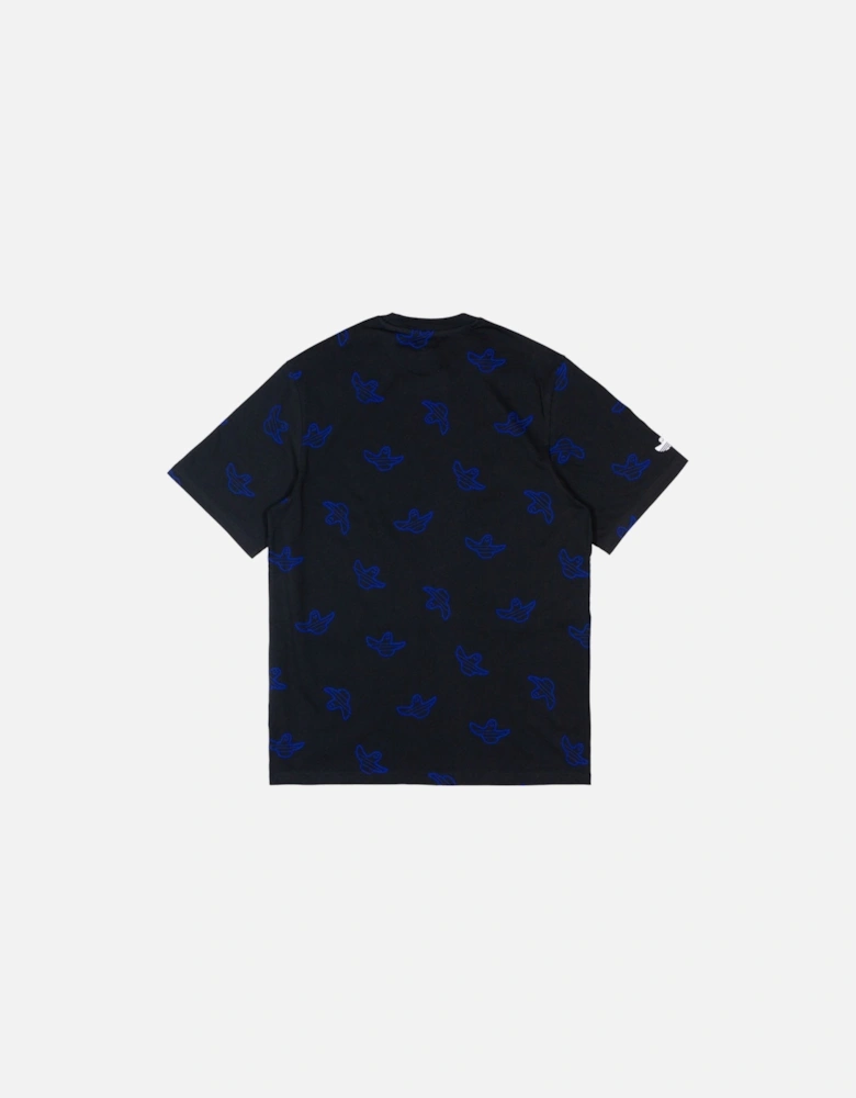 Shmoo AOP T-Shirt - Black/Royal Blue