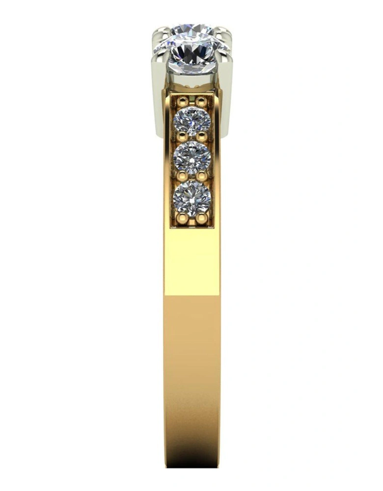 Lady Lynsey 9ct Gold 1.00ct Total Trilogy Ring