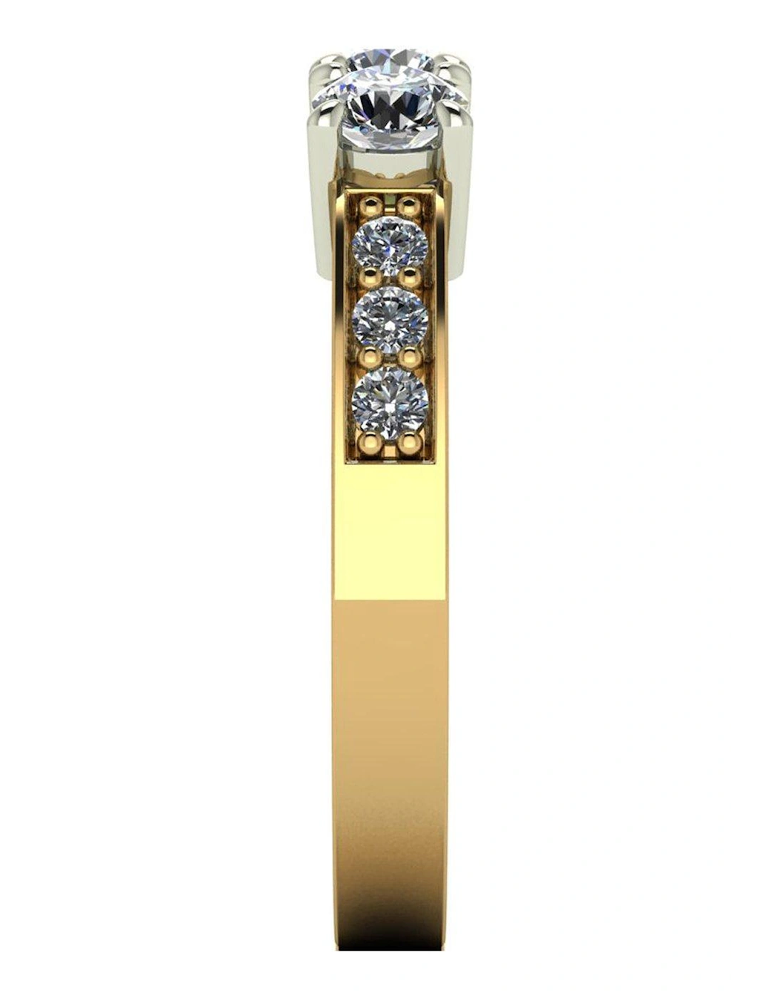 Lady Lynsey 9ct Gold 1.00ct Total Trilogy Ring