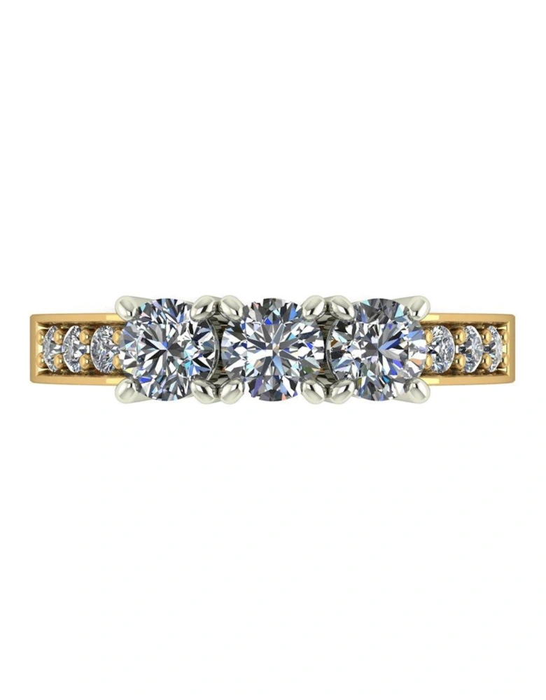 Lady Lynsey 9ct Gold 1.00ct Total Trilogy Ring