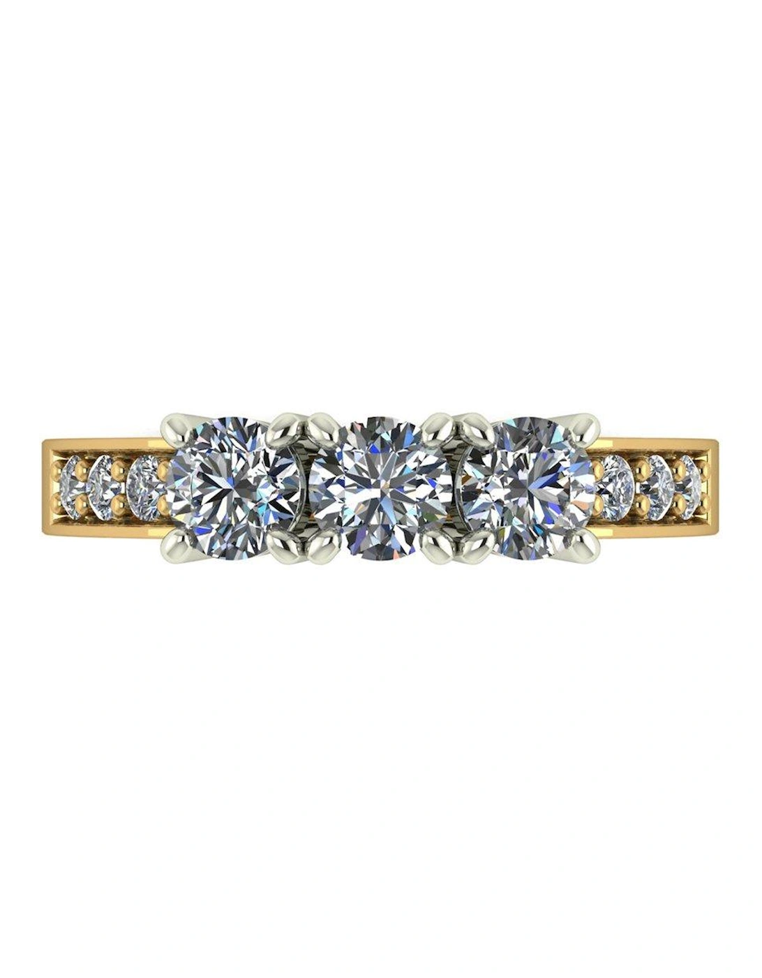 Lady Lynsey 9ct Gold 1.00ct Total Trilogy Ring