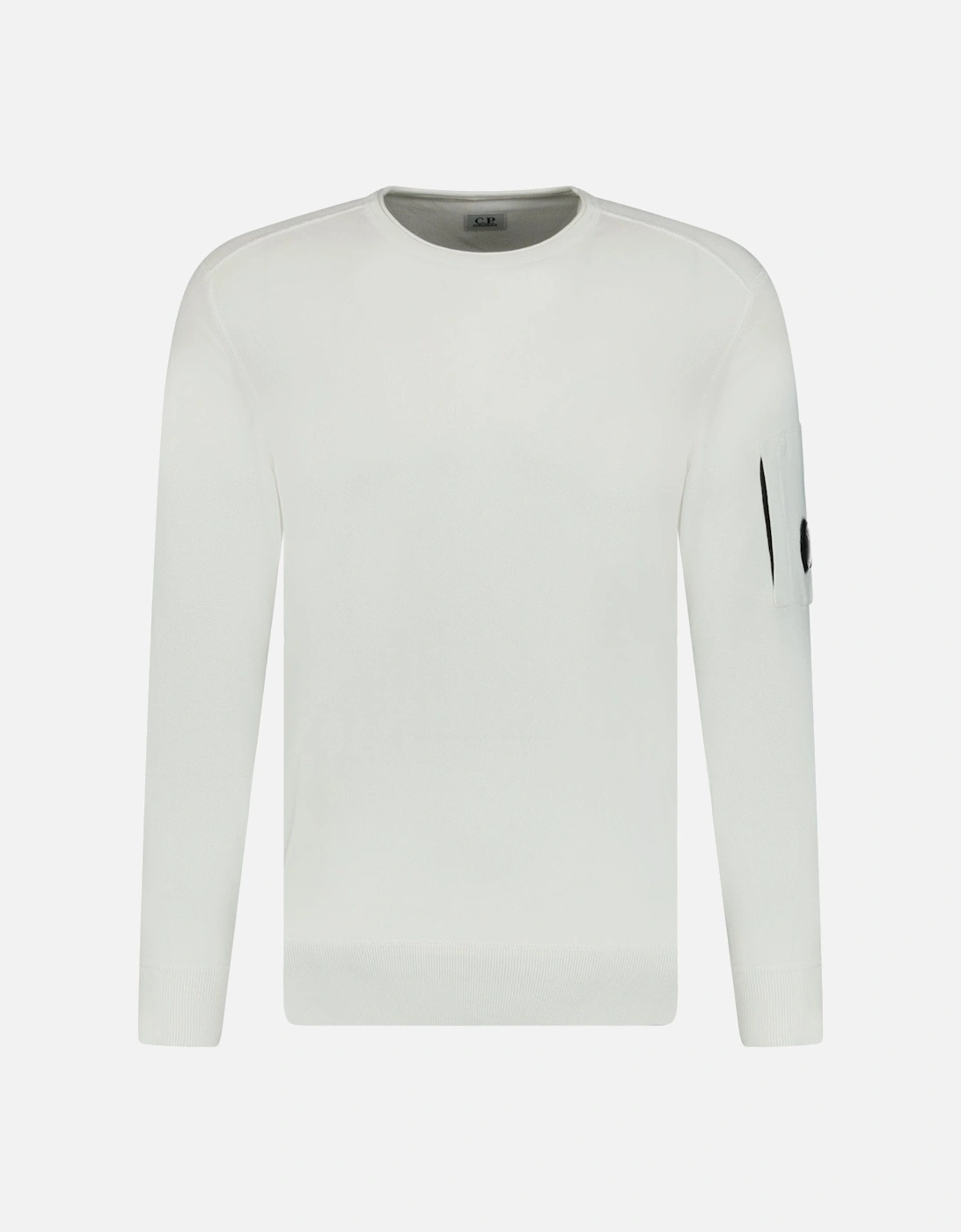 Arm Lens Terry Knitted Sweatshirt White, 3 of 2