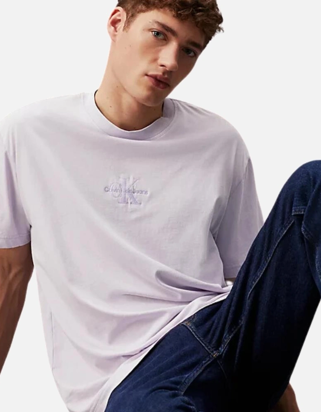 CKJ Washed Monologo Tee - Pastel Lilac