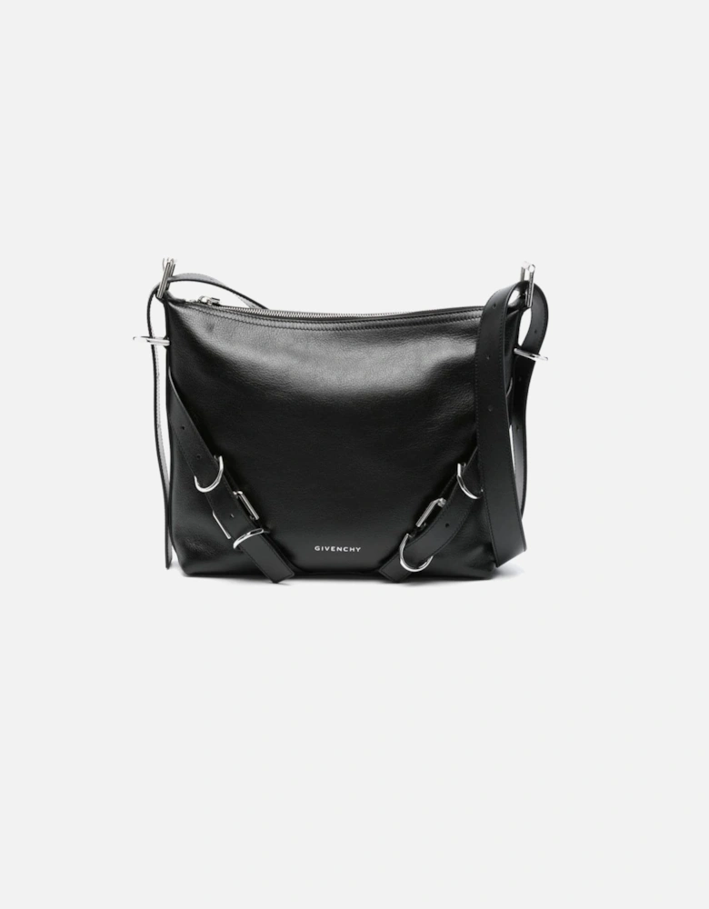 VOYOU Leather Crossbody Bag Black