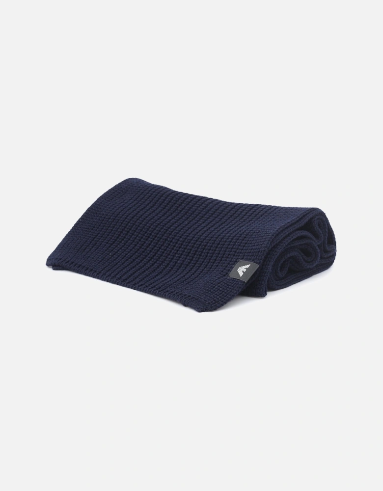 Woven Logo Scarf Navy