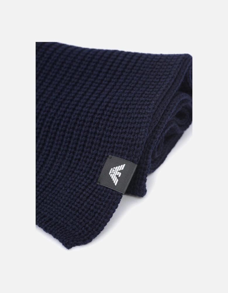 Woven Logo Scarf Navy