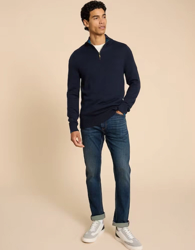 Men's Newport Merino Funnel Knit Dark Navy