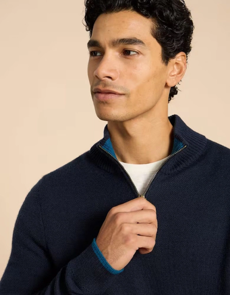 Men's Newport Merino Funnel Knit Dark Navy