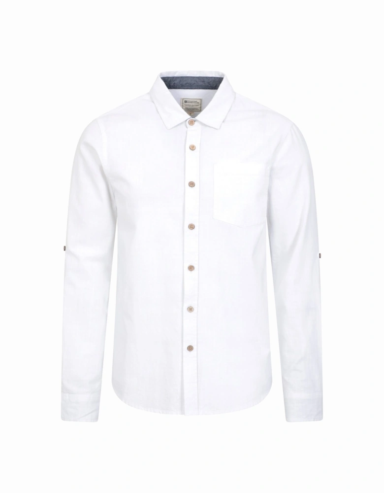 Mens Coconut Textured Long-Sleeved Shirt