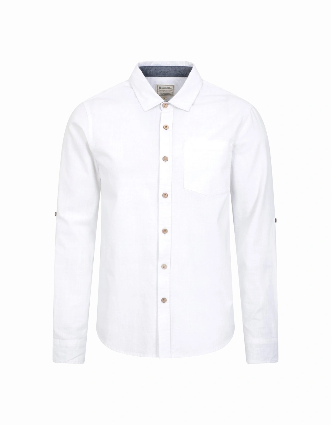 Mens Coconut Textured Long-Sleeved Shirt, 5 of 4