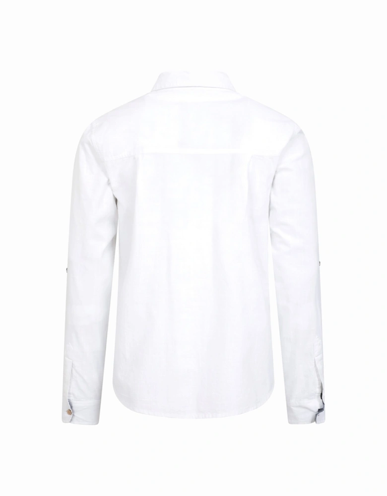 Mens Coconut Textured Long-Sleeved Shirt