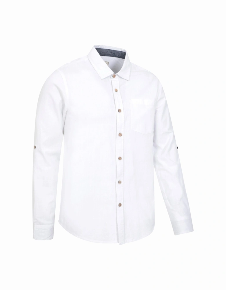 Mens Coconut Textured Long-Sleeved Shirt