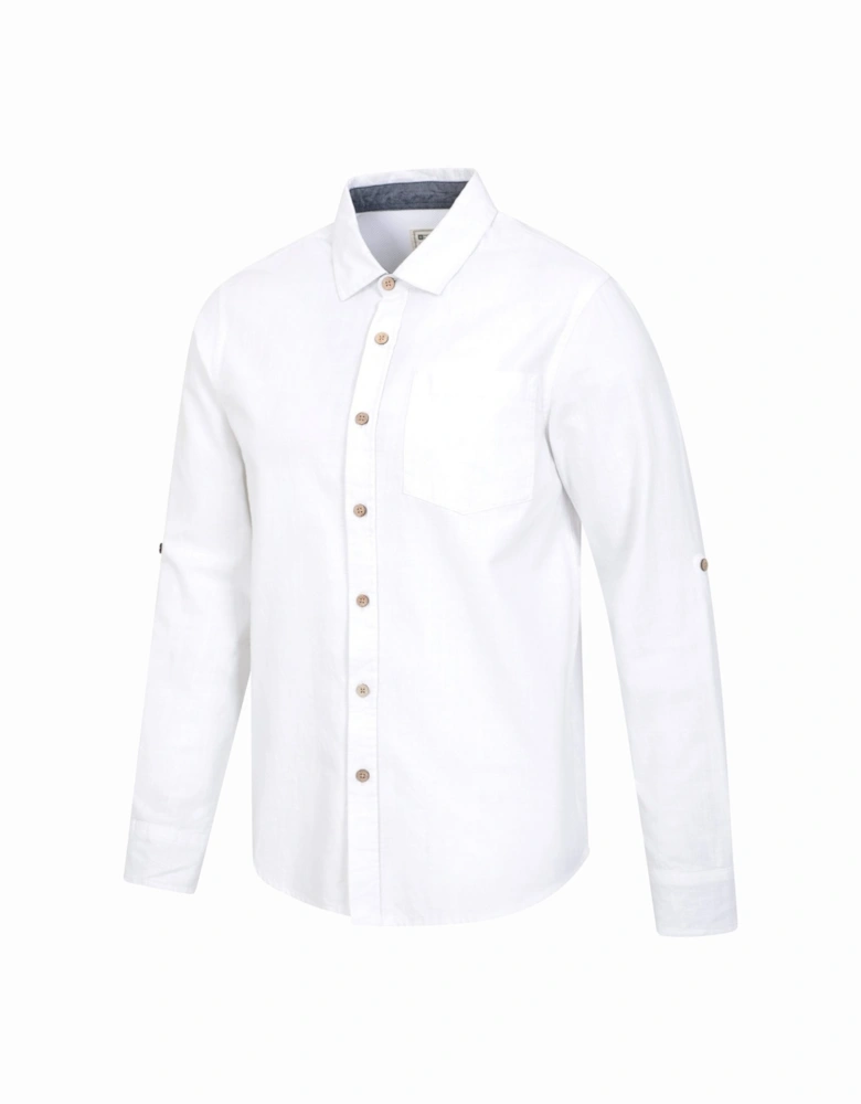 Mens Coconut Textured Long-Sleeved Shirt