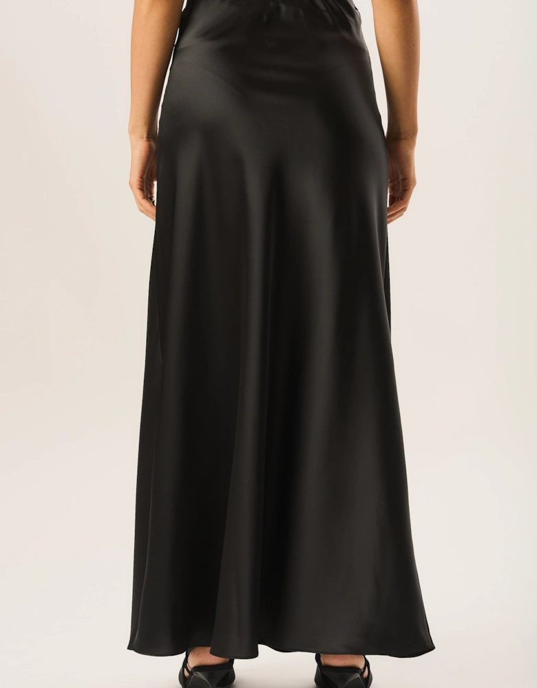 Black Bias Maxi Skirt