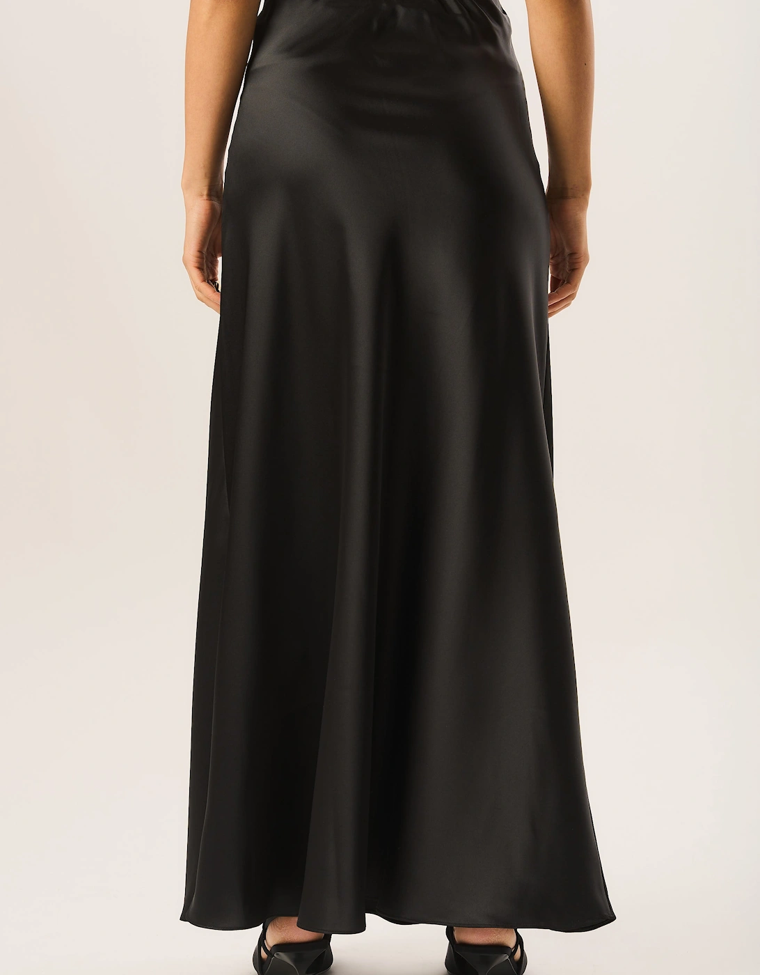 Black Bias Maxi Skirt