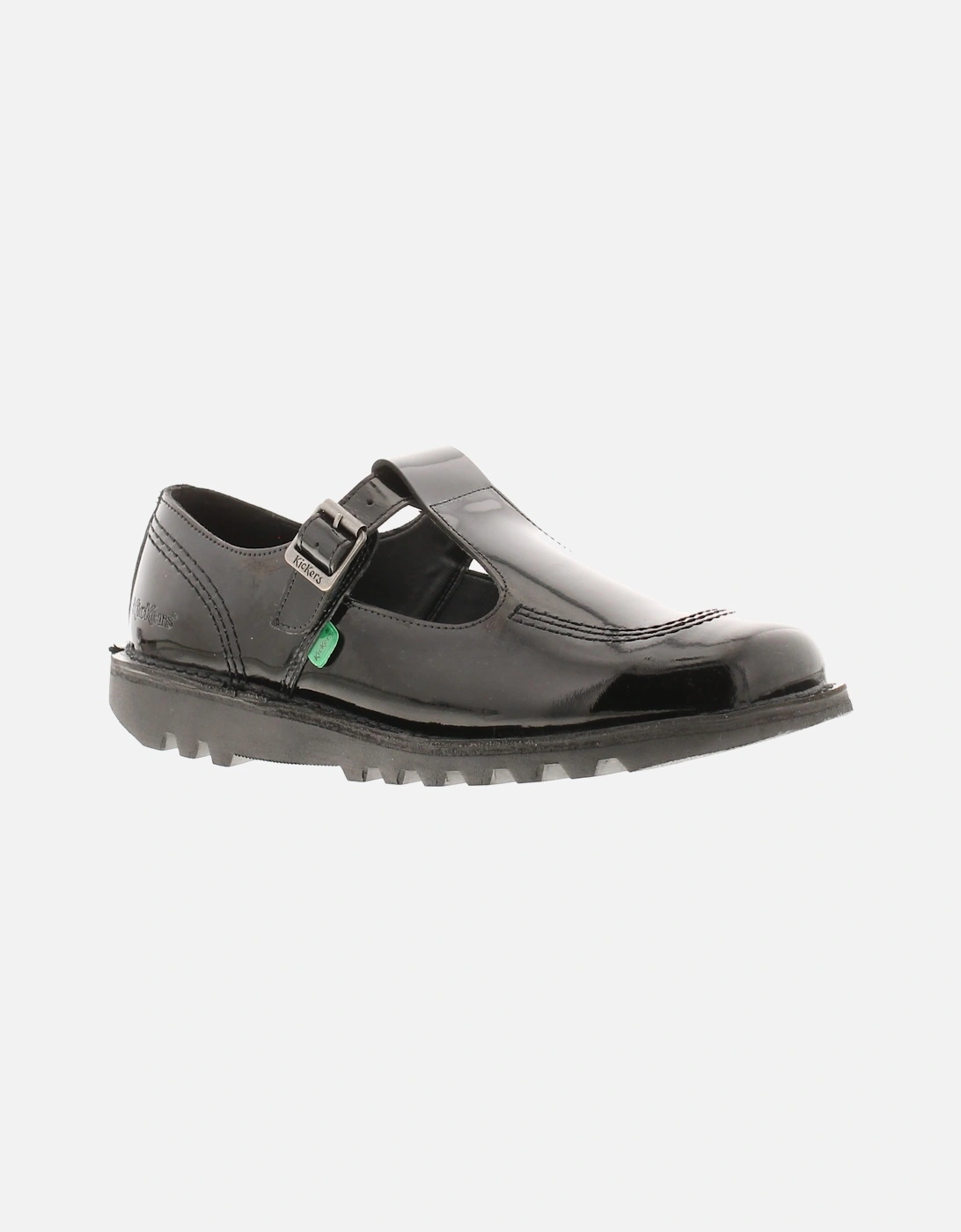 Womens School Shoes kKck lo Aztec Buckle black patent UK Size, 6 of 5