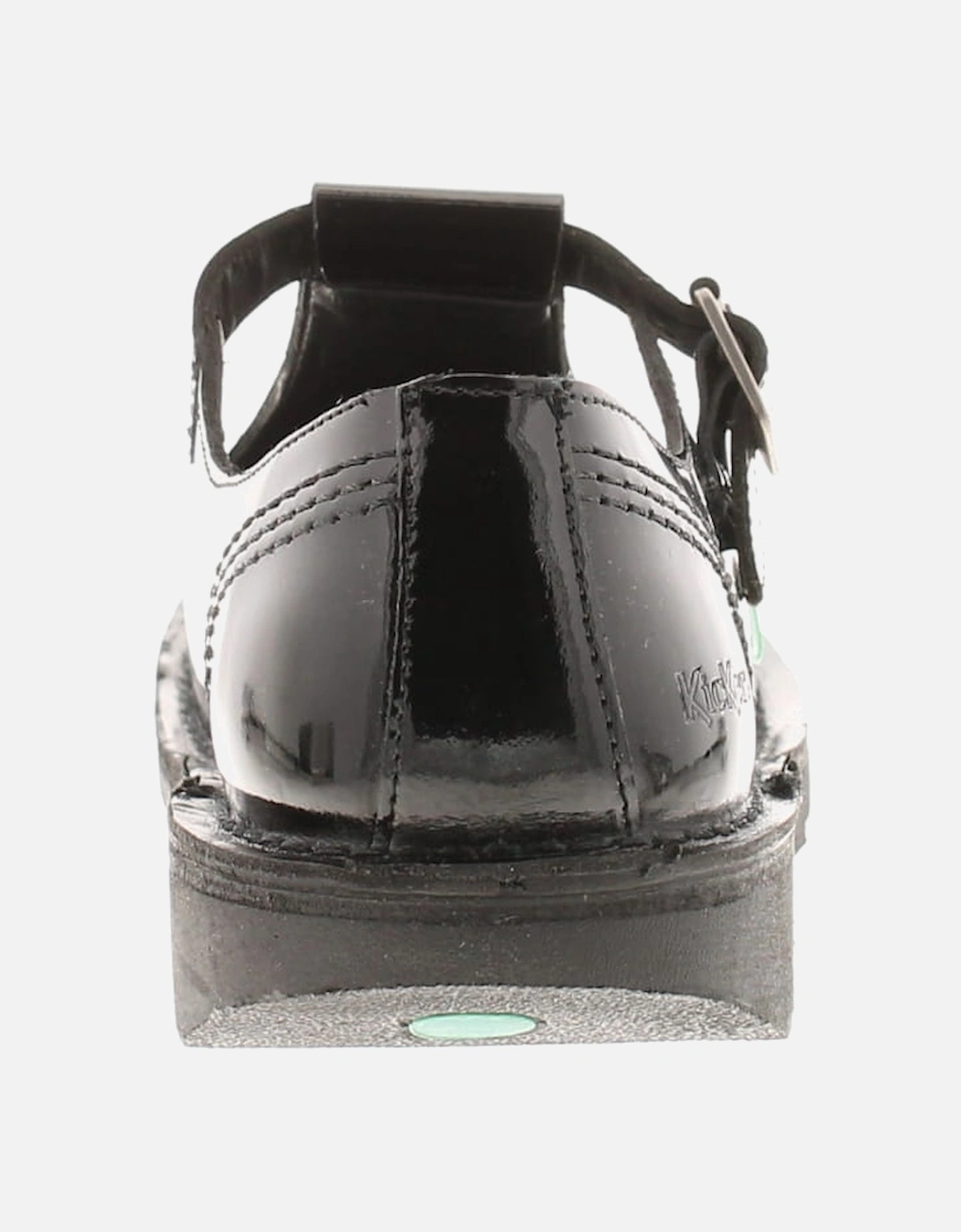Womens School Shoes kKck lo Aztec Buckle black patent UK Size