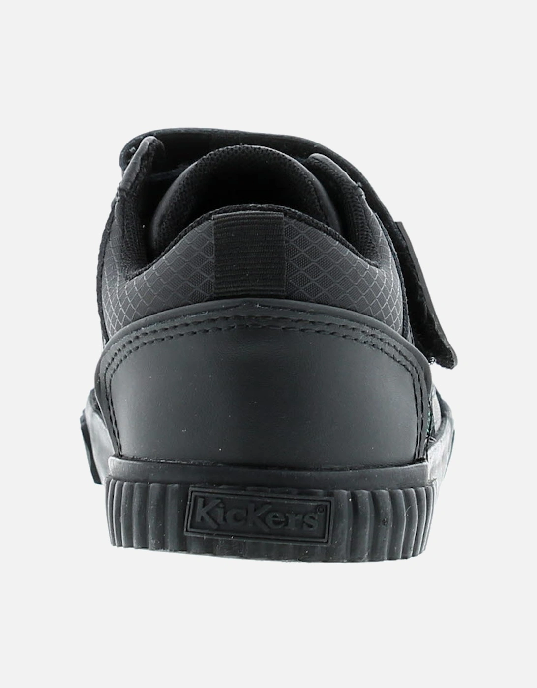 Younger Boys Shoes Tovni Twin Flex Infant Leather Touch Fasten Black UK