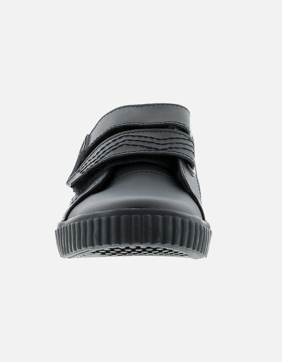 Younger Boys Shoes Tovni Twin Flex Infant Leather Touch Fasten Black UK