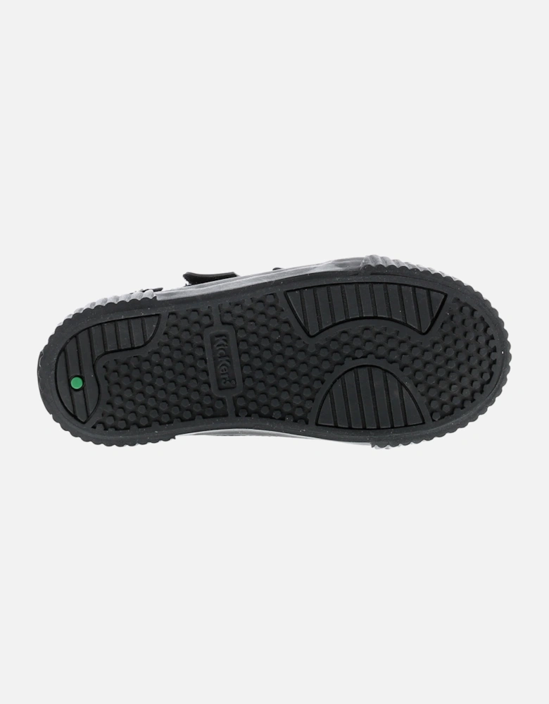 Younger Boys Shoes Tovni Twin Flex Infant Leather Touch Fasten Black UK