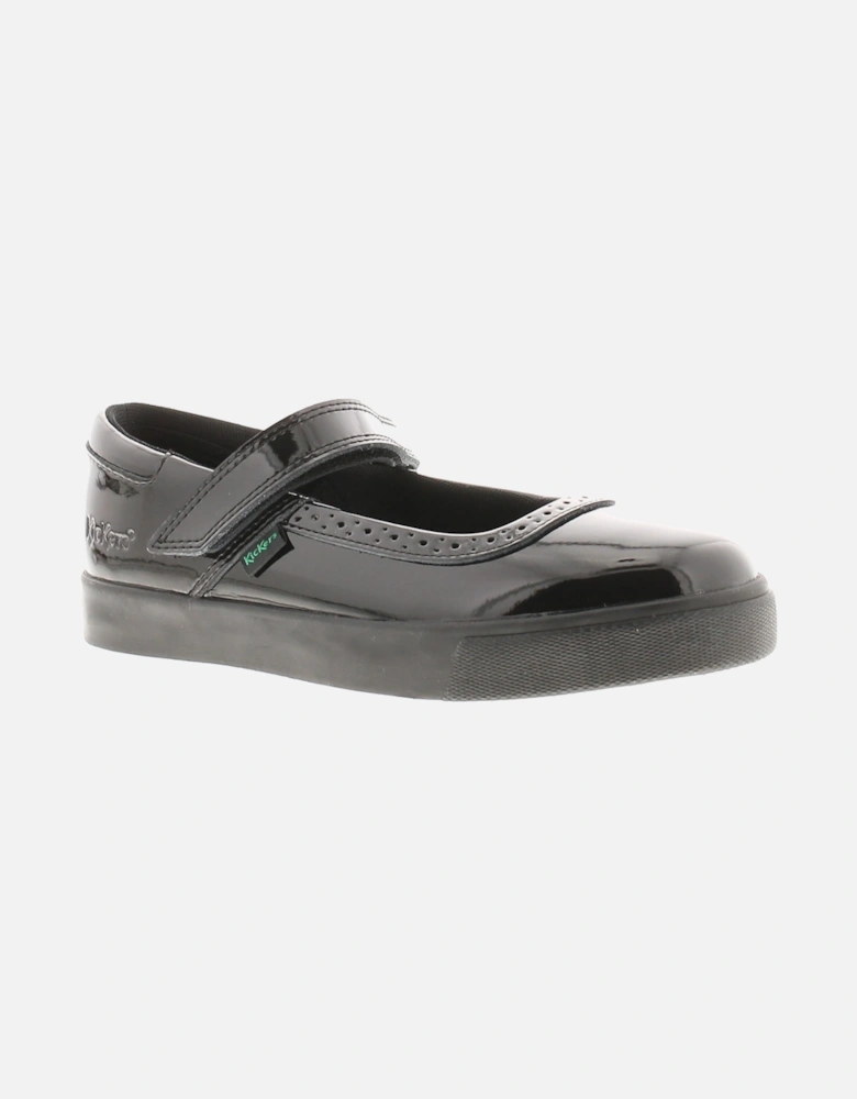 Girls School Shoes Tovni Brogue mj Touch Fastening black UK Size