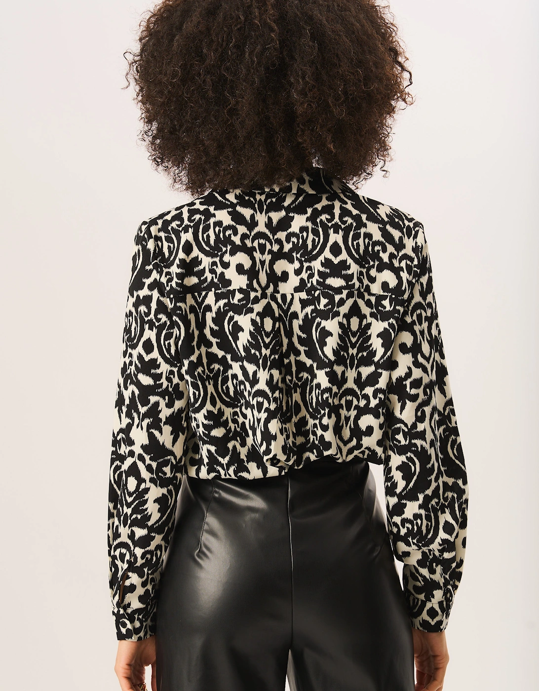 Mono Ikat Print Loose Fit Shirt