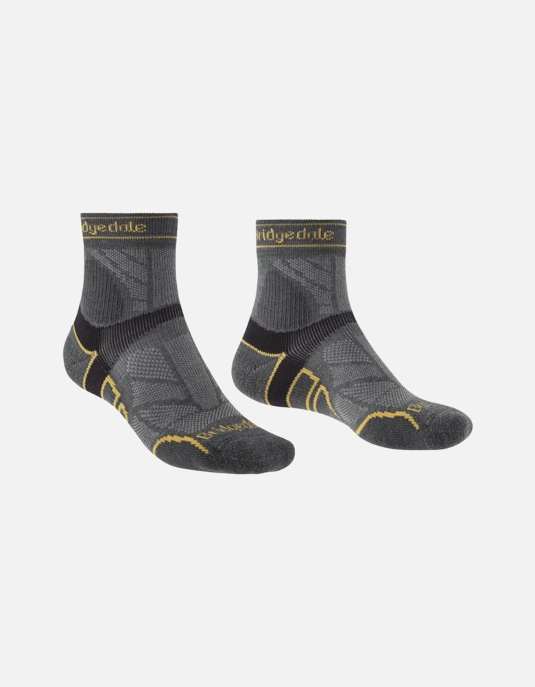 Mens Trail Run Lightweight T2 Merino Sport 3/4 Crew  Socks