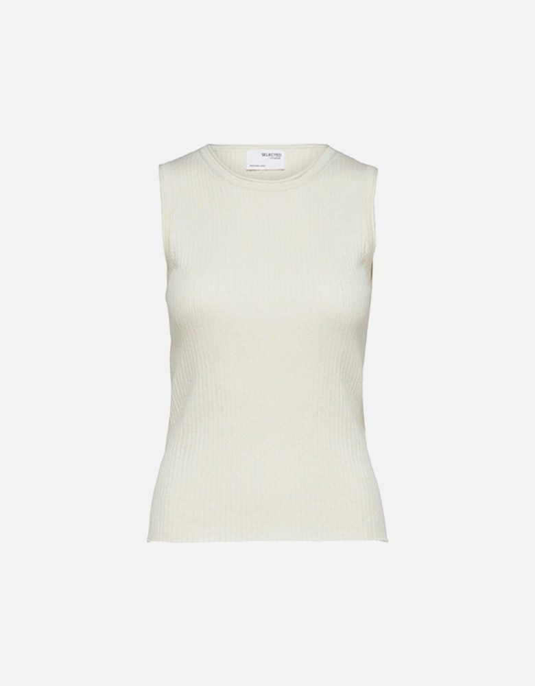 Femme Slflydia O-neck Knit Top Birch Melgange