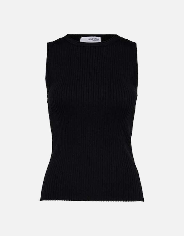 Femme Slflydia O-neck Knit Top Black