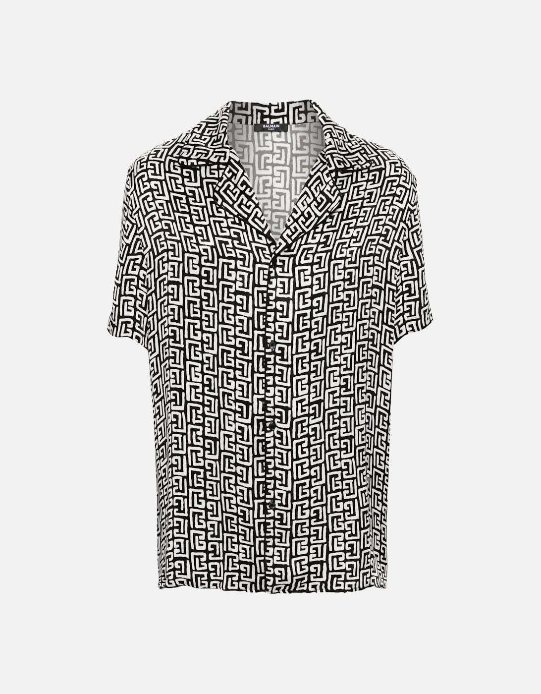 Monogram Print Shirt Black, 6 of 5