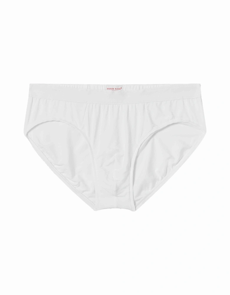 Jack Pima Cotton Stretch Brief, White