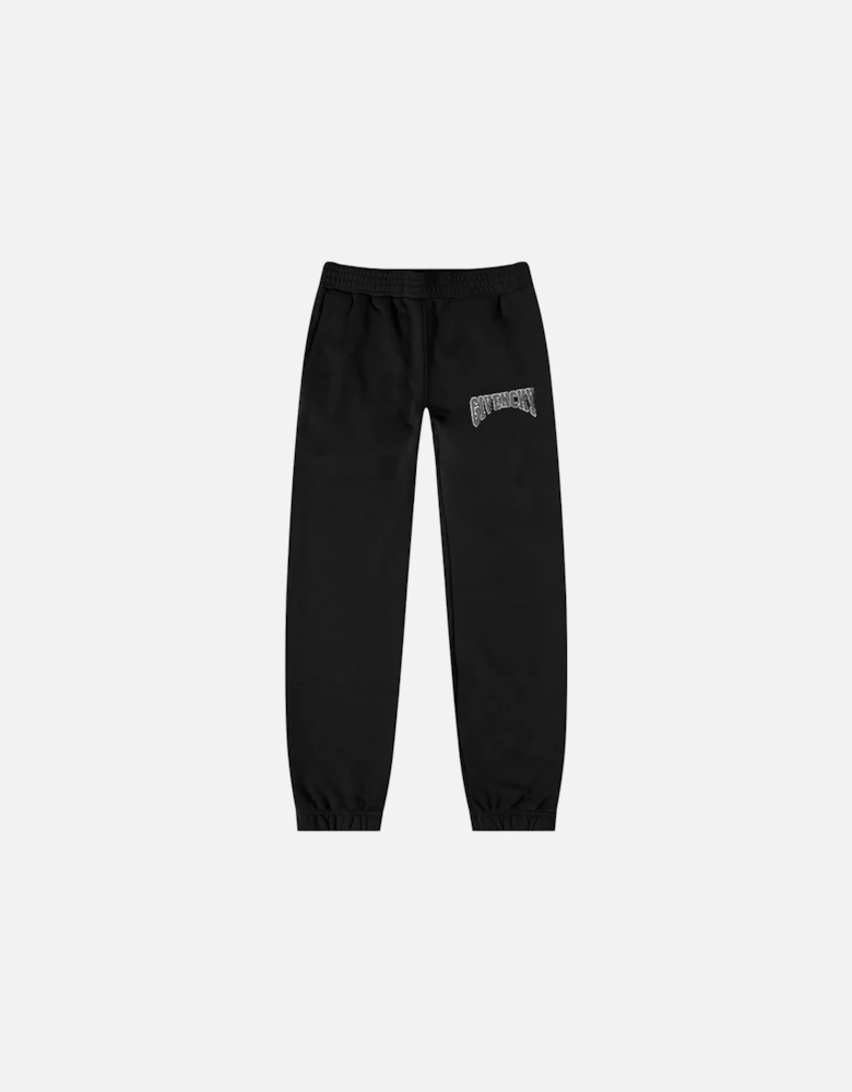 Embroidered Logo Patch Joggers in Black