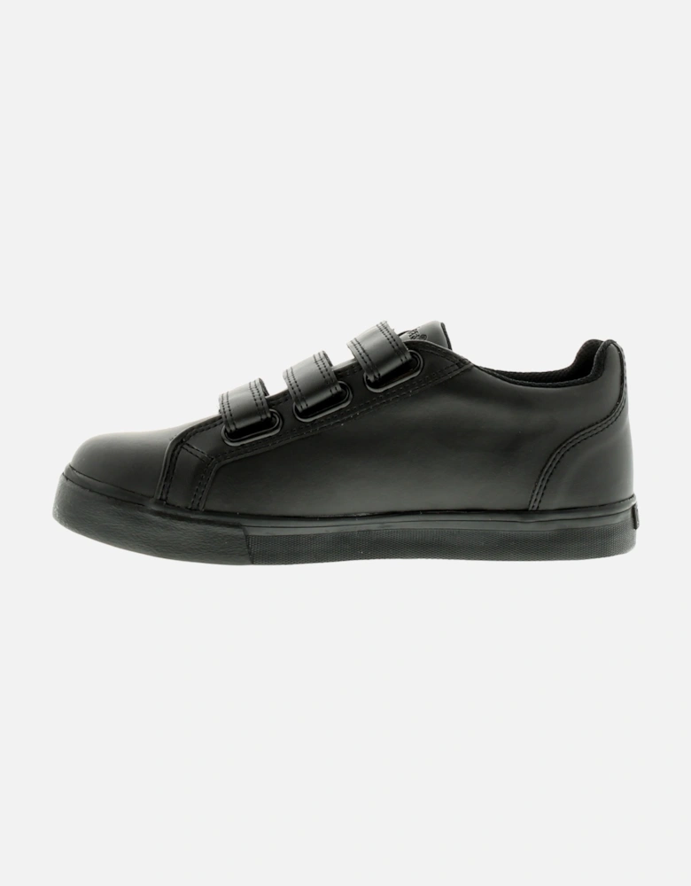Boys School Shoes Tovni Leather Touch Fastening black UK Size