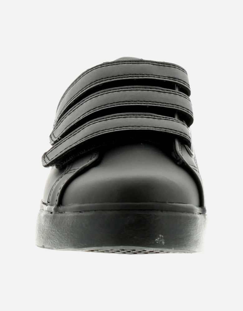 Boys School Shoes Tovni Leather Touch Fastening black UK Size