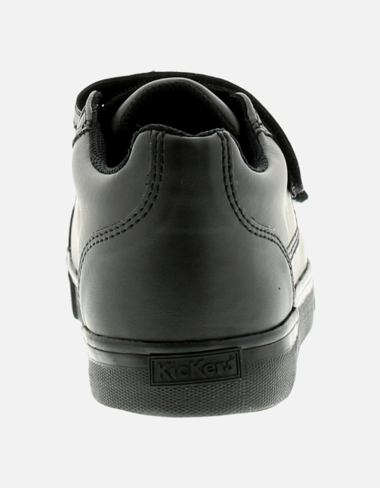 Boys School Shoes Tovni Leather Touch Fastening black UK Size