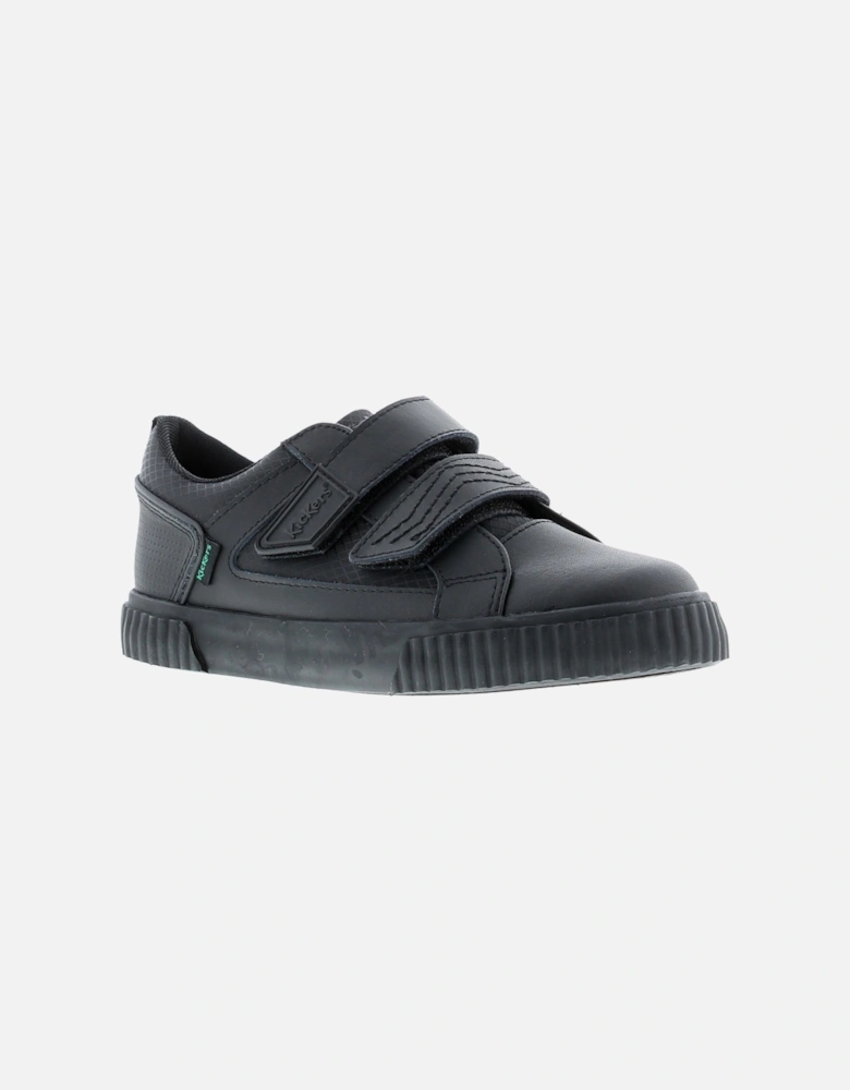 Boys School Shoes Tovni Twin Flex Leather  black UK Size