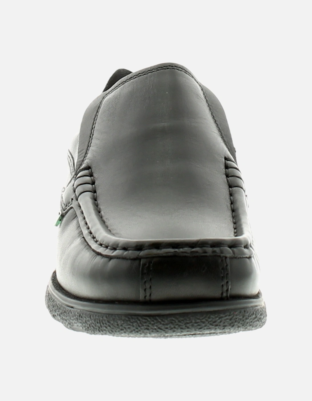 Boys Black School Shoes Junior Fragma S Leather Slip On black UK Size