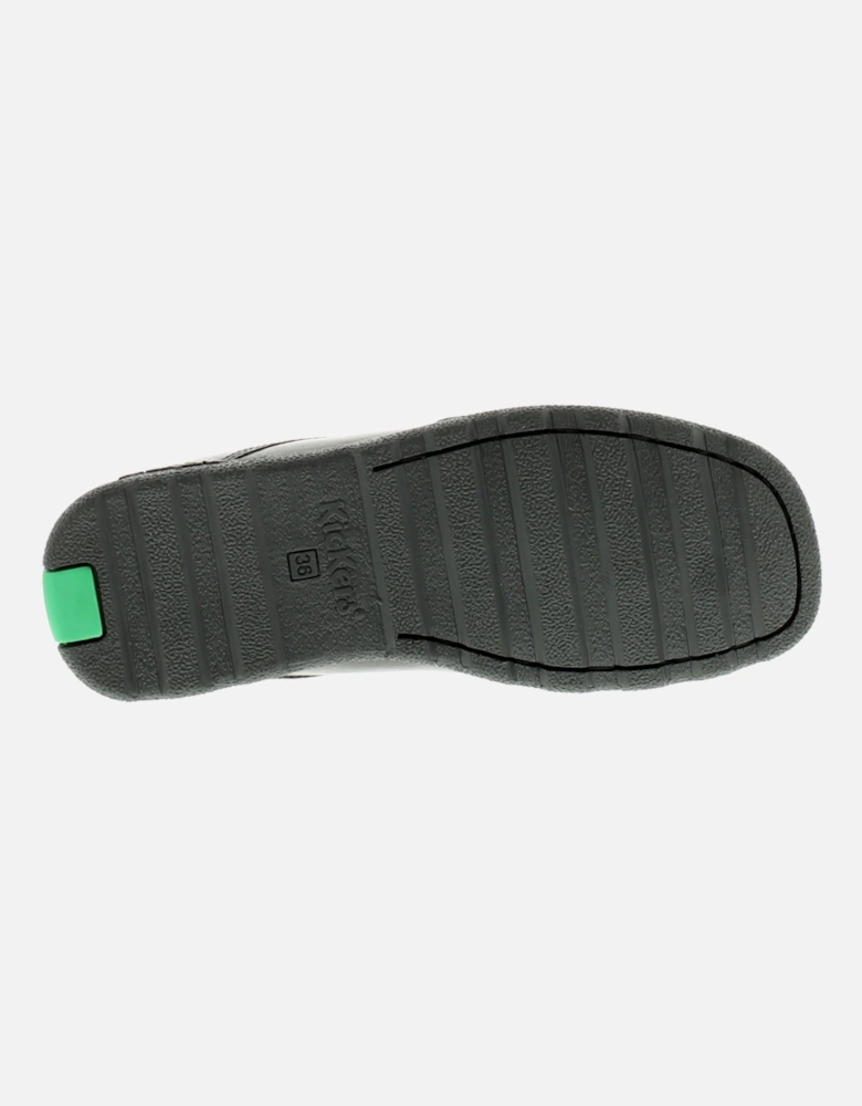 Boys Black School Shoes Junior Fragma S Leather Slip On black UK Size