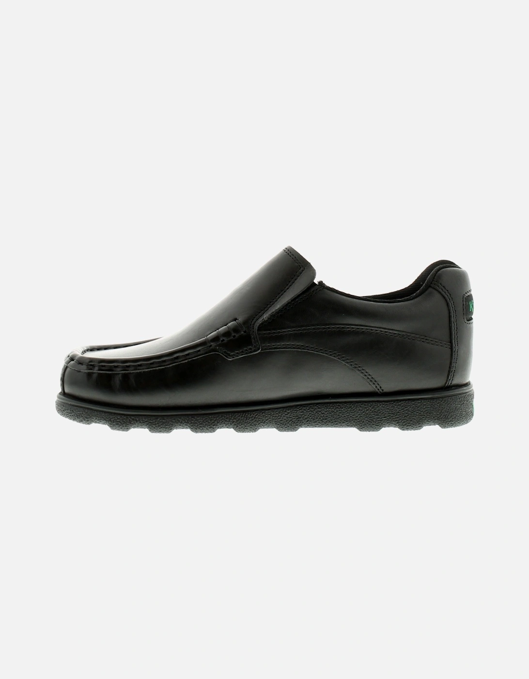 Boys Black School Shoes Junior Fragma S Leather Slip On black UK Size