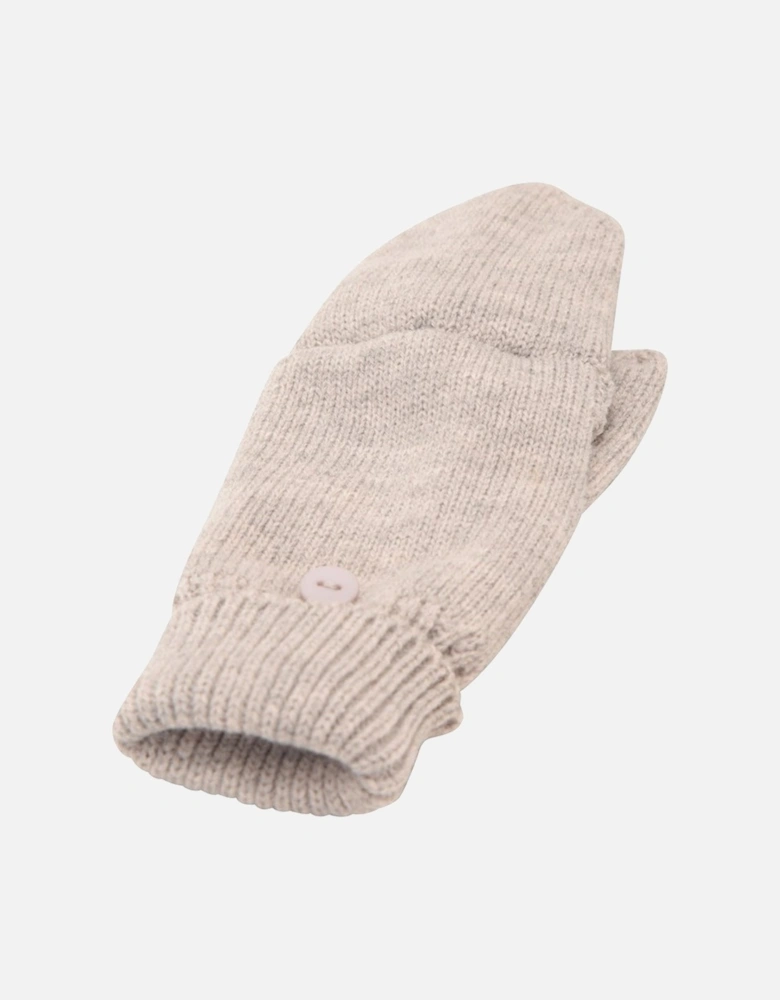Womens/Ladies Fingerless Knitted Mittens