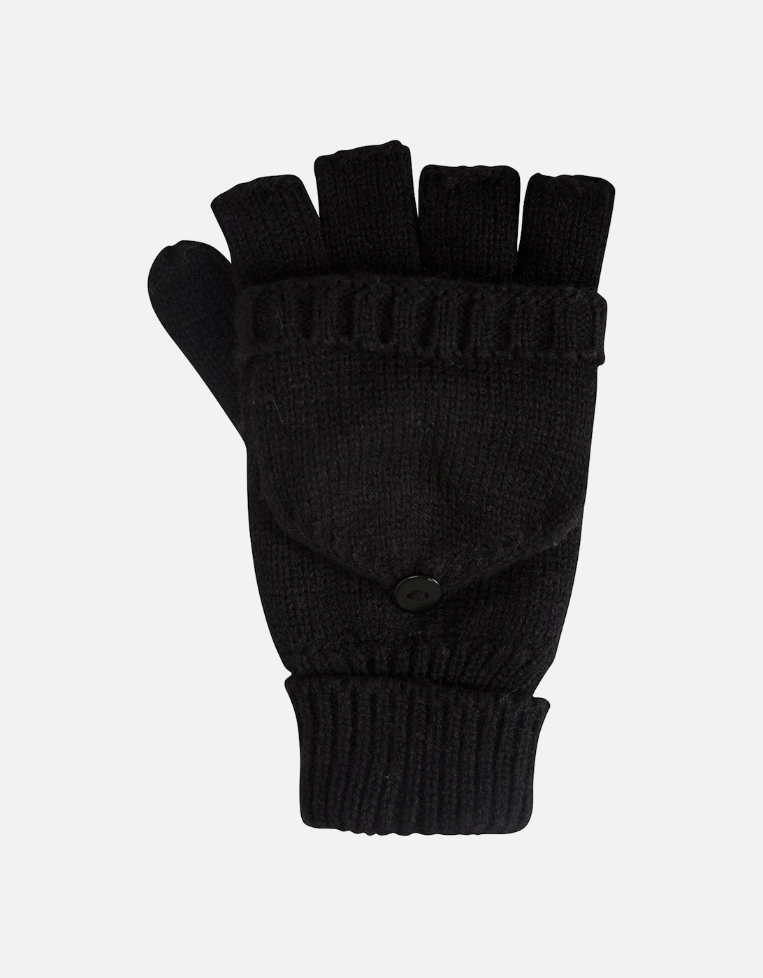 Mountain Warehouse Women's Black / Fingerless Knitted Mittens - Size: One Size