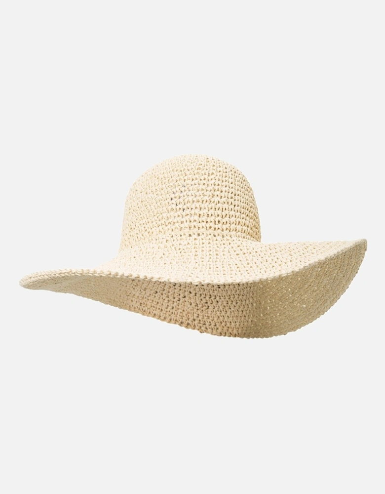 Womens/Ladies Straw Wide Brim Sun Hat