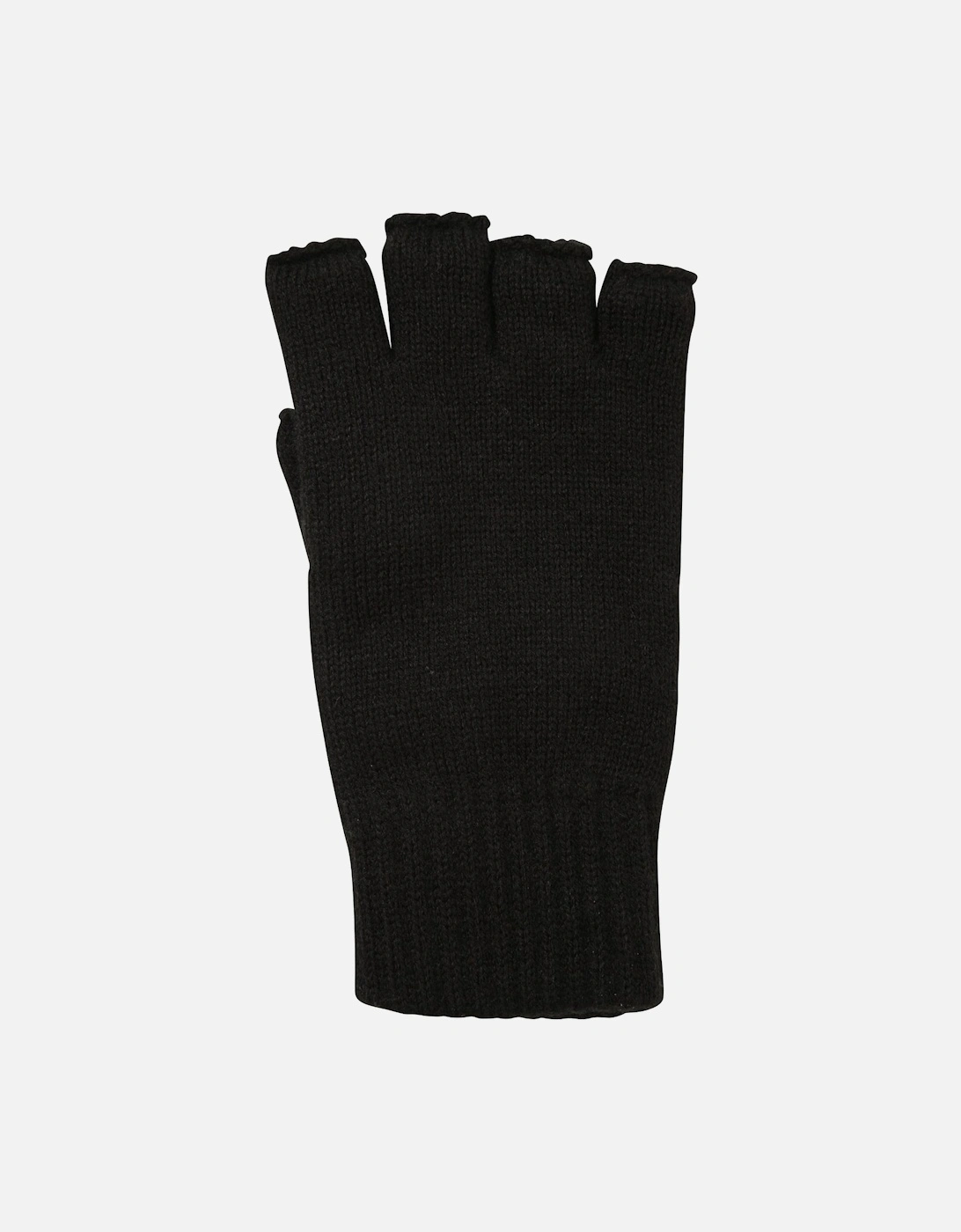Men's Mountain Warehouse Unisex Adult Knitted Fingerless Gloves - Black - Size: ONE size
