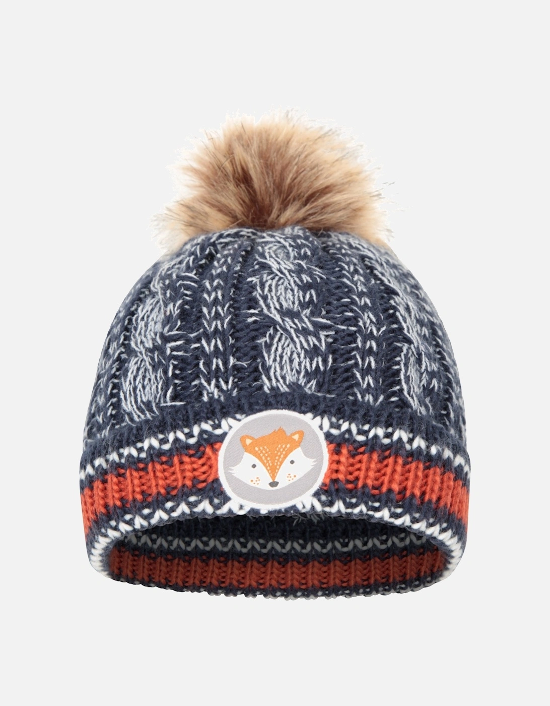 Childrens/Kids Badge Pom Pom Beanie, 6 of 5
