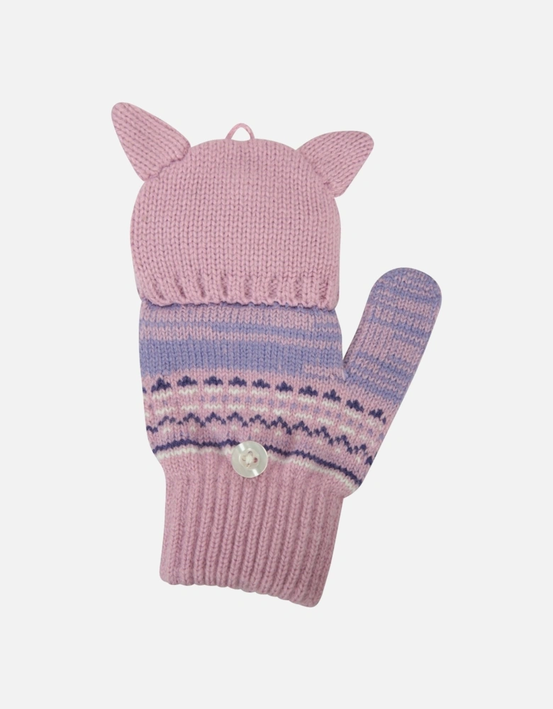 Childrens/Kids Knitted Unicorn Gloves