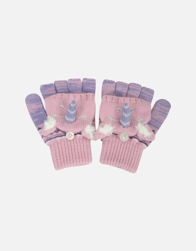 Childrens/Kids Knitted Unicorn Gloves